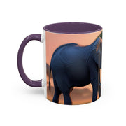 Elephant Family Accent Coffee Mug - Perfect Gift for Wildlife Lovers, Tea Lovers, Home Decor, Nature Enthusiasts, Animal Lovers