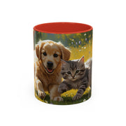Playful Pet Coffee Mug - Cat and Dog Lovers Gift, Cute Animal Mug, Home and Kitchen Decor, Dog Mom Mug, Cat Dad Gift