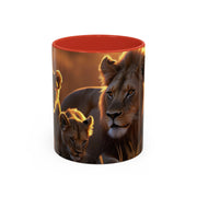 Majestic Lion Accent Coffee Mug | Animal Lover Gift, Wildlife Decor, Unique Mug, Gift for Her, Nature Enthusiast