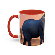 Elephant Family Accent Coffee Mug - Perfect Gift for Wildlife Lovers, Tea Lovers, Home Decor, Nature Enthusiasts, Animal Lovers
