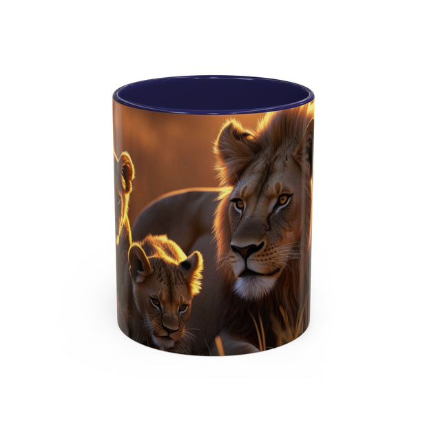 Majestic Lion Accent Coffee Mug | Animal Lover Gift, Wildlife Decor, Unique Mug, Gift for Her, Nature Enthusiast