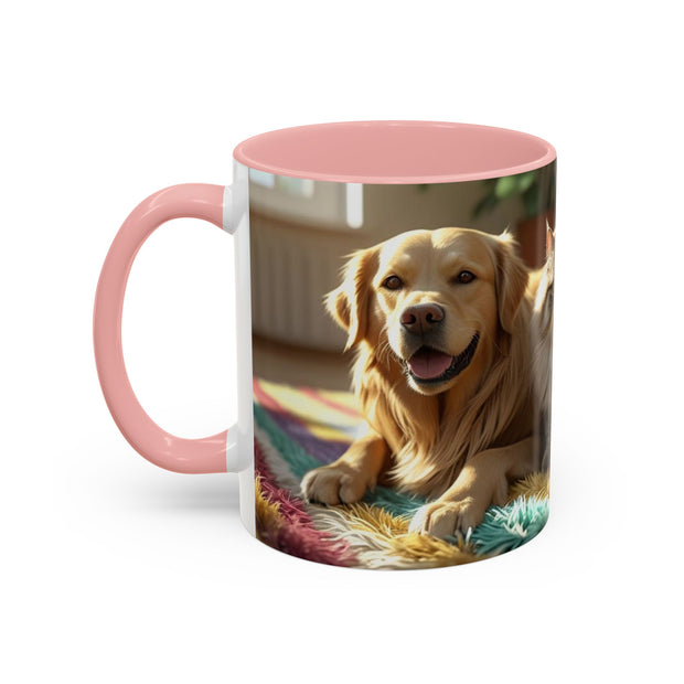 Colorful Pet-Themed Coffee Mug - Perfect Gift for Animal Lovers, Cat Lovers, Dog Coffee Mug, Fun Animal Art, Cute Gift Idea
