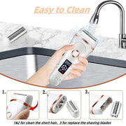 Electric Shaver for Women, Painless Womens Electric Razors 3 in 1 Cordless Lady Shaver, Wet & Dry Rechargeable Bikini Trimmer Body Hair Removal for Legs Arm Armpit - LED Display