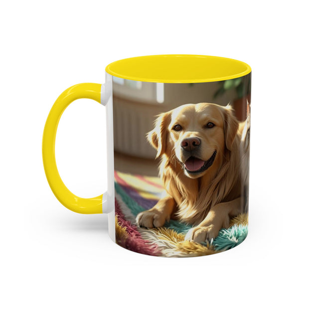 Colorful Pet-Themed Coffee Mug - Perfect Gift for Animal Lovers, Cat Lovers, Dog Coffee Mug, Fun Animal Art, Cute Gift Idea