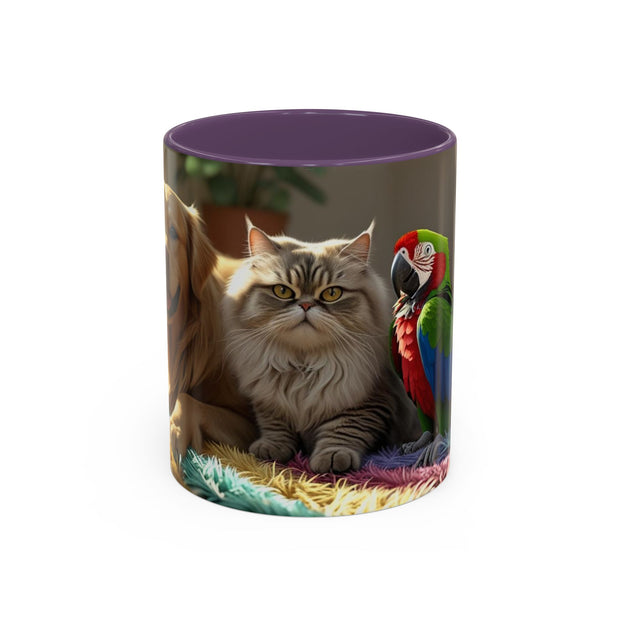 Colorful Pet-Themed Coffee Mug - Perfect Gift for Animal Lovers, Cat Lovers, Dog Coffee Mug, Fun Animal Art, Cute Gift Idea