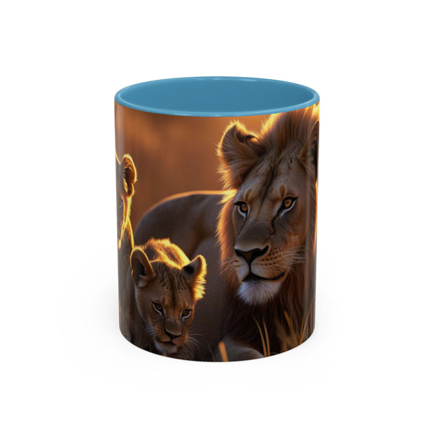 Majestic Lion Accent Coffee Mug | Animal Lover Gift, Wildlife Decor, Unique Mug, Gift for Her, Nature Enthusiast