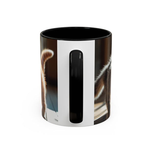 Cute Cat Accent Coffee Mug - Purrfect Gift for Cat Lovers, Pet Owners, Home Decor, Coffee Enthusiasts, Birthday, Holidays