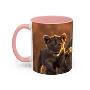 Majestic Lion Accent Coffee Mug | Animal Lover Gift, Wildlife Decor, Unique Mug, Gift for Her, Nature Enthusiast