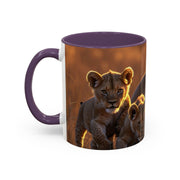 Majestic Lion Accent Coffee Mug | Animal Lover Gift, Wildlife Decor, Unique Mug, Gift for Her, Nature Enthusiast