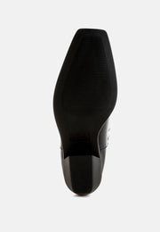 Equine Studded Embroidery Cowboy Boots-4