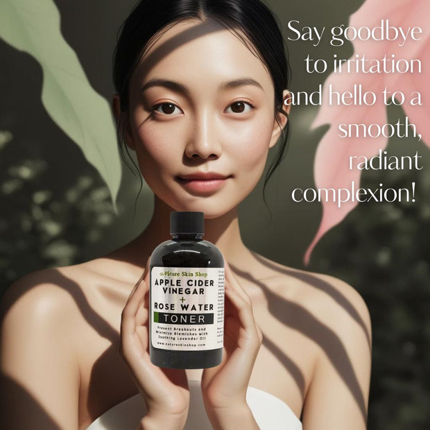 Apple Cider Vinegar + Rose Water Toner - Prevent Breakouts and  Minimize Blemishes with  Soothing Lavender Oil-4