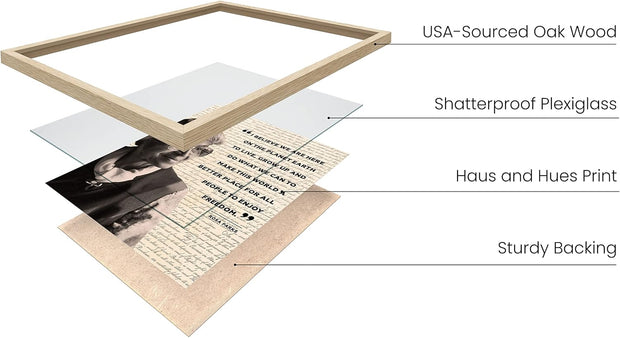 Black History Posters for Classroom - African American Art, Black History Month Decorations & African American Posters for Classroom, Quotes (Beige Frame, 11X14)