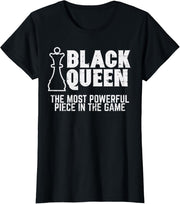 Black Queen Most Powerful Chess African American Women Gift T-Shirt