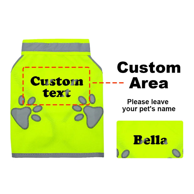 Reflective Dog Name Vest
