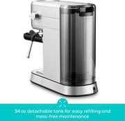Compact Silver Espresso Brewer