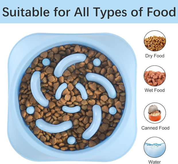 MateeyLife Slow Feeder Dog Bowl Set