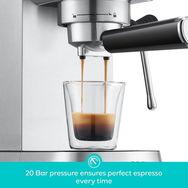 Compact Silver Espresso Brewer