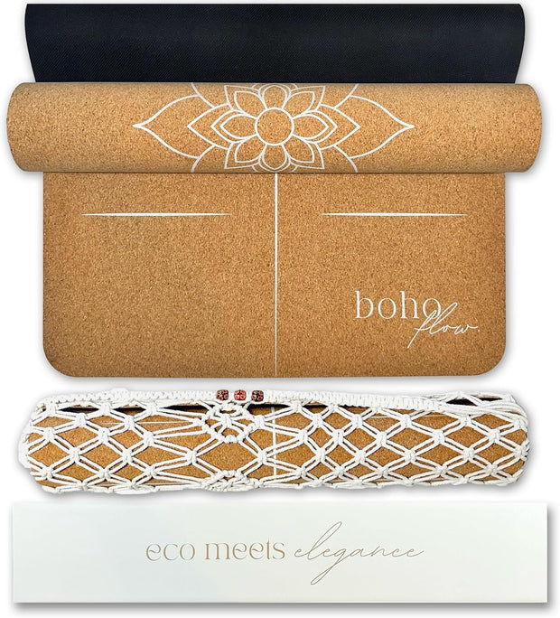 Boho Flow Eco Cork Yoga Mat