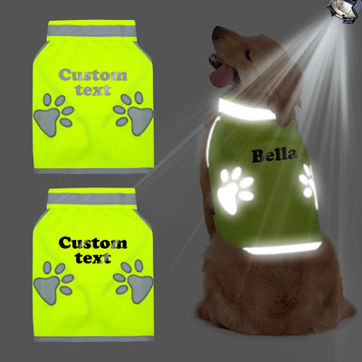 Reflective Dog Name Vest