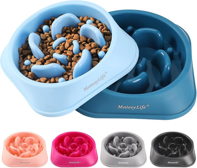MateeyLife Slow Feeder Dog Bowl Set