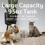 Veken Stainless Pet Water Fountain