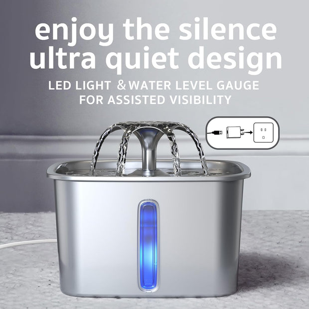 Veken Stainless Pet Water Fountain