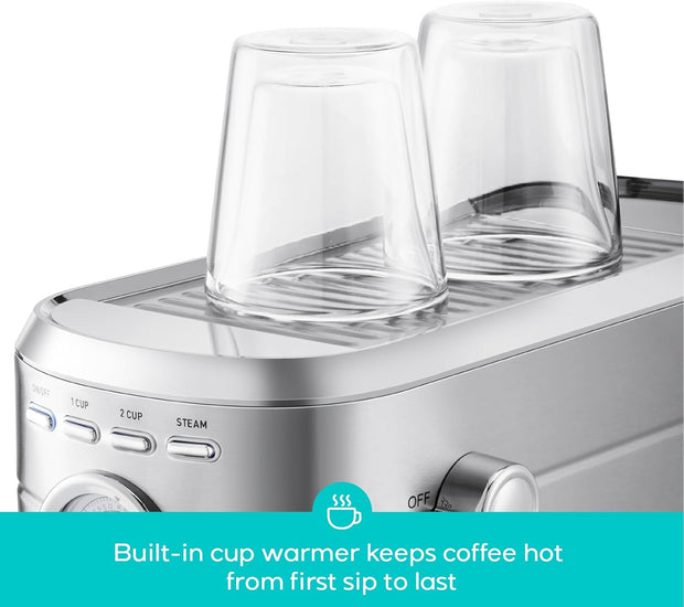 Compact Silver Espresso Brewer