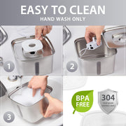 Veken Stainless Pet Water Fountain