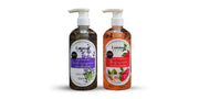 "Moisturizing body wash with lavender and rose extracts"