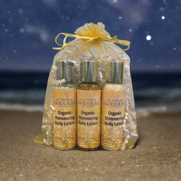 Organic Shimmer Body Lotion Travel Size Gift Set-1